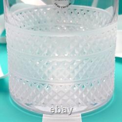 NEW Tiffany & Co. Diamond Point Crystal Glass Double Old Fashioned Mug 3.5