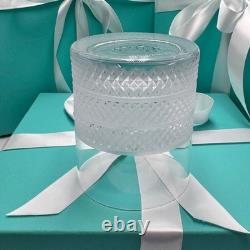 NEW Tiffany & Co. Diamond Point Lead Crystal Glass Double Old Fashioned 4