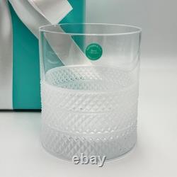 NEW Tiffany & Co. Diamond Point Lead Crystal Glass Double Old Fashioned 4
