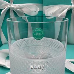 NEW Tiffany & Co. Diamond Point Lead Crystal Glass Double Old Fashioned 4