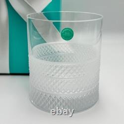 NEW Tiffany & Co. Diamond Point Lead Crystal Glass Double Old Fashioned 4