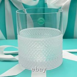 NEW Tiffany & Co. Diamond Point Lead Crystal Glass Double Old Fashioned 4