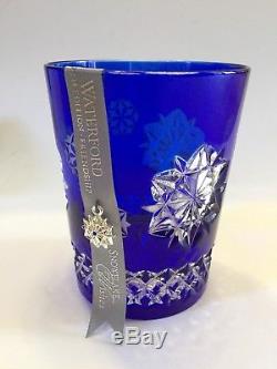 NEW Waterford 2017 Cobalt Snowflake Wishes Friendship Double Old Fashioned