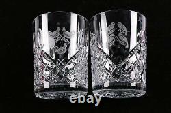 NEW Waterford Crystal 12 DAYS OF CHRISTMAS Double Old Fashioned Glasses
