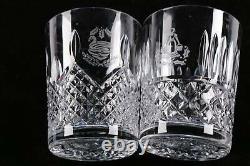 NEW Waterford Crystal 12 DAYS OF CHRISTMAS Double Old Fashioned Glasses