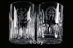 NEW Waterford Crystal 12 DAYS OF CHRISTMAS Double Old Fashioned Glasses