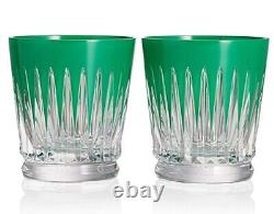 NEW Waterford Crystal FIREWORK (2025) Set of 2 Green DOF Tumblers 4 New Tags