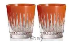 NEW Waterford Crystal FIREWORK (2025) Set of 2 Orange DOF Tumblers 4 New Tags