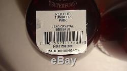 NEW Waterford Crystal JOHN ROCHA Red Cut Double Old Fashioned Tumbler 4 1/2