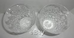 NEW Waterford Crystal LISMORE (1957-) Set of 2 Double Old Fashioned DOF 4 1/2
