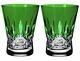 NEW Waterford Lismore Pops EMERALD GREEN Double Old Fashioned DOF Pair #40019538