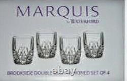 NEW Waterford MARQUIS Brookside DOUBLE OLD FASHIONED Glasses SET of 4 NOS Mint