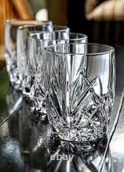 NEW Waterford MARQUIS Brookside DOUBLE OLD FASHIONED Glasses SET of 4 NOS Mint