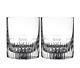 NEW Waterford OGHAM (2) LOVE Double Old Fashioned DOF Pair GLASSES Crystal NIB