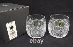 NEW Waterford SEAHORSE Cut Crystal Double Old Fashioned Tumbler Glass Set Box