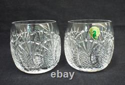 NEW Waterford SEAHORSE Cut Crystal Double Old Fashioned Tumbler Glass Set Box