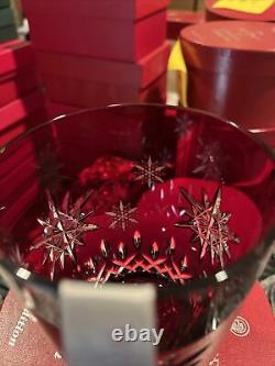 NEW Waterford SNOWFLAKE WISHES RUBY Red JOY Whiskey DOF No Box