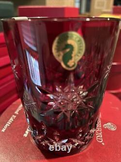 NEW Waterford SNOWFLAKE WISHES RUBY Red JOY Whiskey DOF No Box