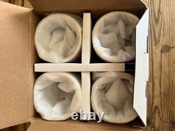 NEW Williams Sonoma OWL Double Old Fashioned Whiskey Glasses Set of 4 Autumn NIB