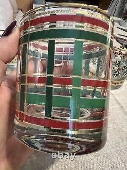 NEW Williams Sonoma Vintage Holiday Double-Old Fashioned Glasses Set Of 4
