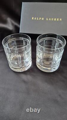 NEW in Box Ralph Lauren Lead Crystal Double Old-Fashioned Glasses Set of 2