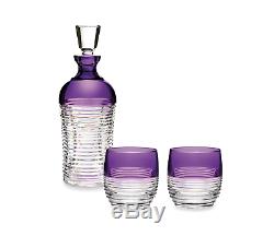 NIB (2) WATERFORD Mixology Circon Purple Double Old-Fashioned Glasses