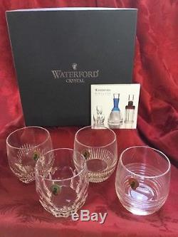 NIB FLAWLESS Stunning WATERFORD MIXOLOGY Crystal 4 DOUBLE OLD FASHIONED TUMBLERS