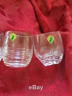 NIB FLAWLESS Stunning WATERFORD MIXOLOGY Crystal 4 DOUBLE OLD FASHIONED TUMBLERS