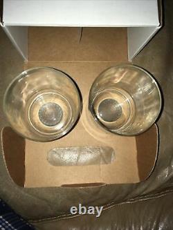 NIB Masters Golf Two 12 1/2 oz Fore Double Old Fashioned Glasses Golf New VTG
