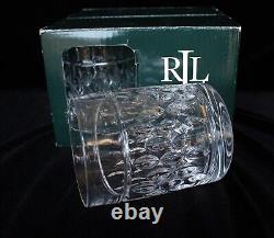 NIB RLL Ralph Lauren Aston Doubled Old Fashioned 11.8 Oz Set Of 4 Glass Glasses
