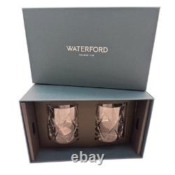 NIB Set of 2 Waterford Crystal Olann Short Stries Double Old Fashioned Glasses