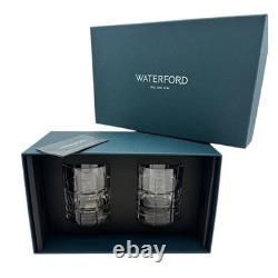 NIB Set of 2 Waterford Short Stries Cluin Crystal Double Old Fashioned Glasses