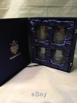 NIB Signed Faberge Double Old Fashioned Rocks Whiskey Glasses Set of 4 Highball