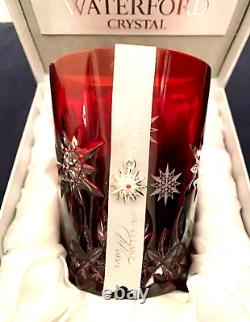 NIB WATERFORD Snowflake WISHES Ruby RED DOF WF Signed 1 ST PRESTIGE ED JOY