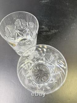 NIB Waterford Crystal Millennium Series Double Old Fashioned SET 2 HAPPINESS
