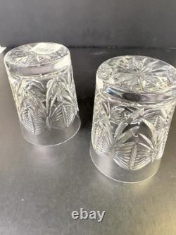 NIB Waterford Crystal Millennium Series Double Old Fashioned SET 2 HAPPINESS
