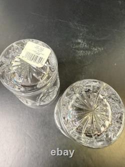 NIB Waterford Crystal Millennium Series Double Old Fashioned SET 2 HAPPINESS