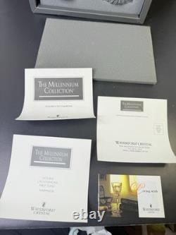 NIB Waterford Crystal Millennium Series Double Old Fashioned SET 2 HAPPINESS