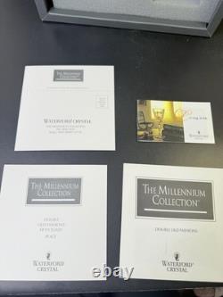 NIB Waterford Crystal Millennium Series Double Old Fashioned SET 2 PEACE