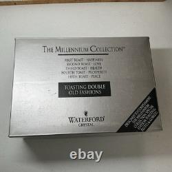 NIB Waterford Crystal Millennium Series Double Old Fashioned SET 2 PEACE New