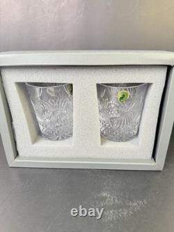 NIB Waterford Crystal Millennium Series Double Old Fashioned SET 2 PROSPERITY