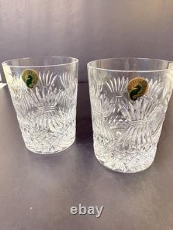 NIB Waterford Crystal Millennium Series Double Old Fashioned SET 2 PROSPERITY