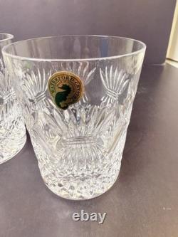 NIB Waterford Crystal Millennium Series Double Old Fashioned SET 2 PROSPERITY