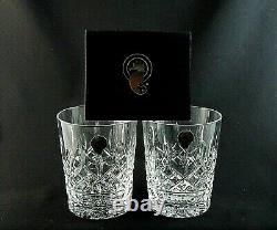 NIB Waterford LISMORE Double Old Fashioned 12 oz Flat Bottom 4 3/8 Set of 2