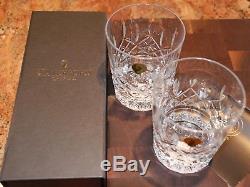NIB Waterford Lismore DOF Set of 2 Double Old Fashioned 12 oz. GlassesBEAUTIFUL