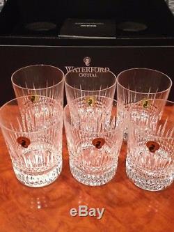 NIB Waterford Lismore Diamond Double Old Fashioned Crystal Glass Set of six