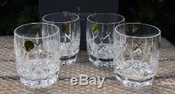 NIB Waterford Westhampton Double Old Fashioned DOF Crystal Tumblers Set of 4