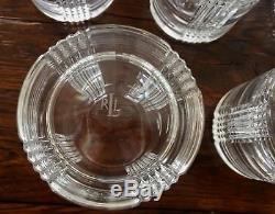 NWOB SET OF 8 Ralph Lauren Home Glen Plaid Crystal Double Old Fashioned Glasses