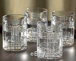NWT Set of 8 Ralph Lauren Glen Plaid Double Old Fashioned 24% Lead Crystal Glass