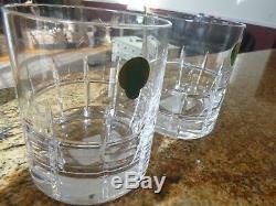 NWT Set of Two (2) Waterford Crystal Cut Rocks Double Old Fashioned Glasses